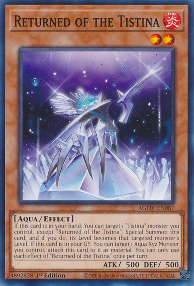 Image for Returned of the Tistina (AGOV-EN087) (Age of Overlord) - YuGiOh