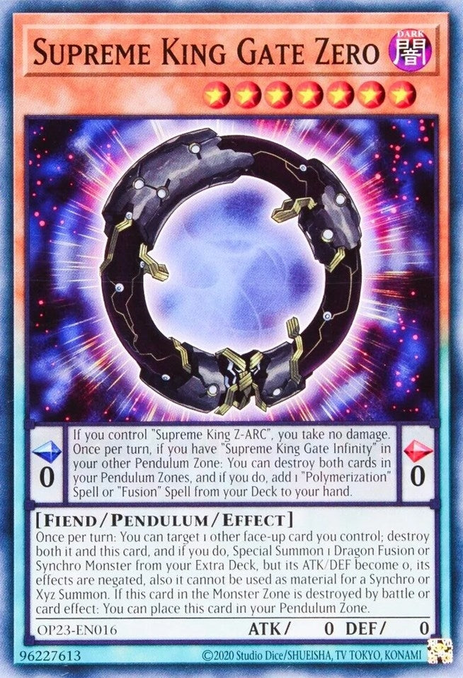 Image for Supreme King Gate Zero (OP23-EN016) (OTS Tournament Pack 23) - YuGiOh