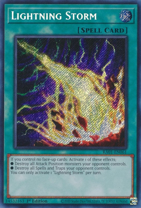 Image for Lightning Storm (Secret Rare) (RA01-EN061) (25th Anniversary Rarity Collection) - YuGiOh
