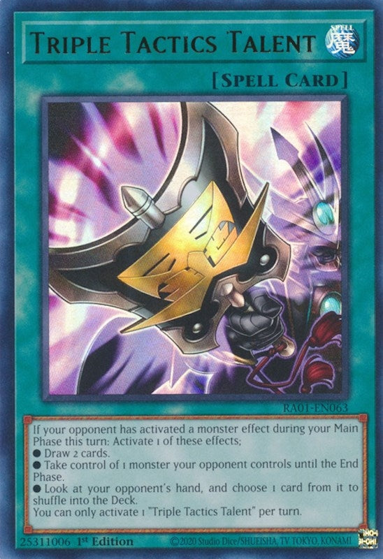 Image for Triple Tactics Talent (UR) (RA01-EN063) (25th Anniversary Rarity Collection) - YuGiOh