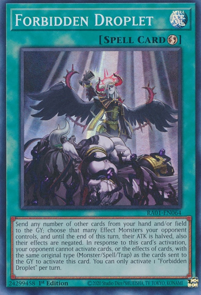 Image for Forbidden Droplet (RA01-EN064) (25th Anniversary Rarity Collection) - YuGiOh