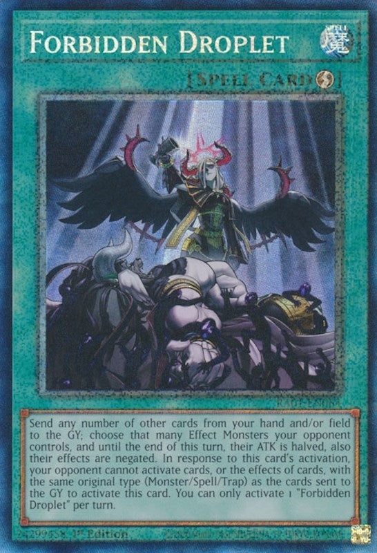 Image for Forbidden Droplet (PCR) (RA01-EN064) (25th Anniversary Rarity Collection) - YuGiOh