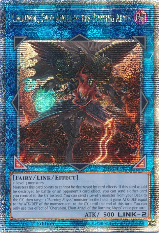 Image for Cherubini, Ebon Angel of the Burning Abyss (Quarter Century Secret Rare) (RA01-EN042) (25th Anniversary Rarity Collection) - YuGiOh
