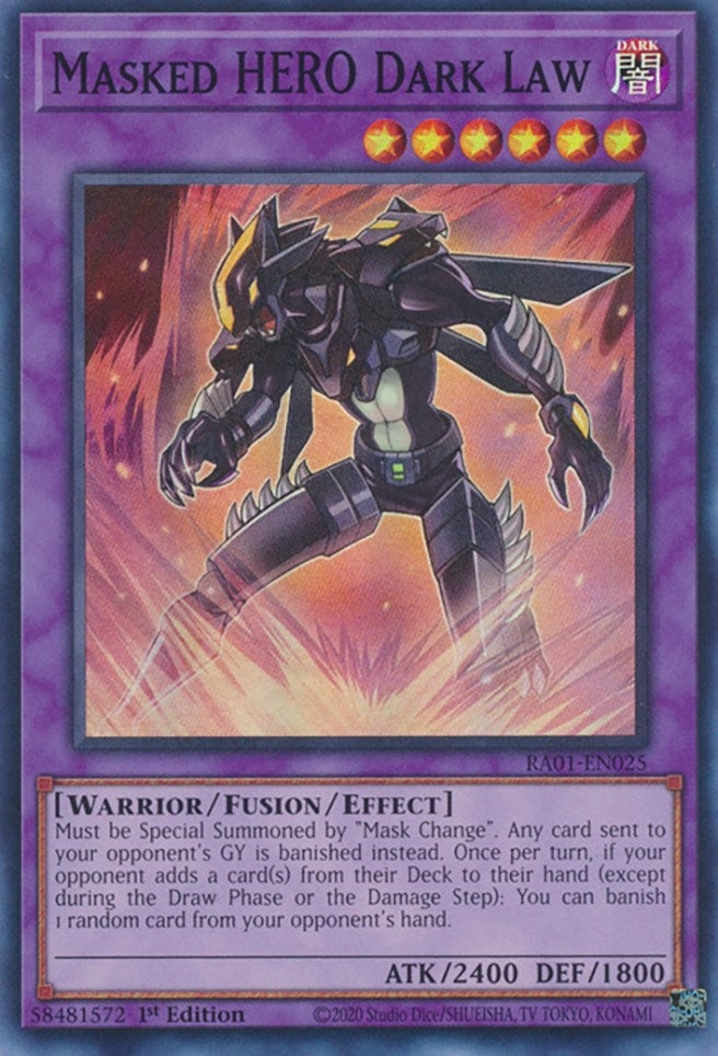 Image for Masked HERO Dark Law (RA01-EN025) (25th Anniversary Rarity Collection) - YuGiOh