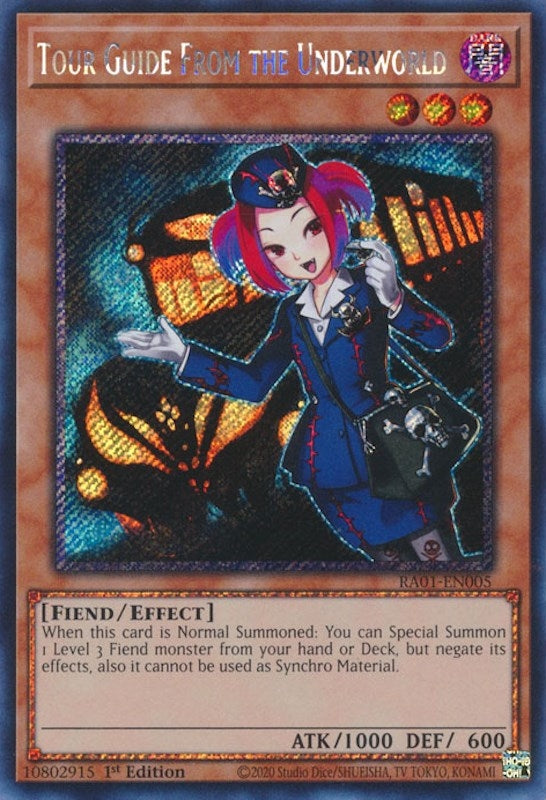 Image for Tour Guide From the Underworld (Platinum Secret Rare) (RA01-EN005) (25th Anniversary Rarity Collection) - YuGiOh