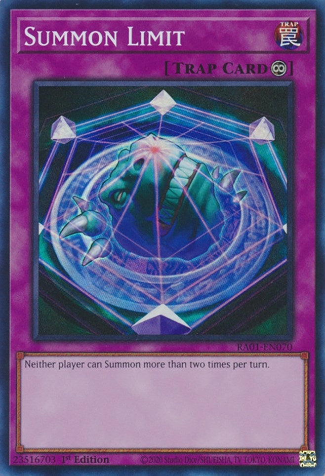 Image for Summon Limit (RA01-EN070) (25th Anniversary Rarity Collection) - YuGiOh