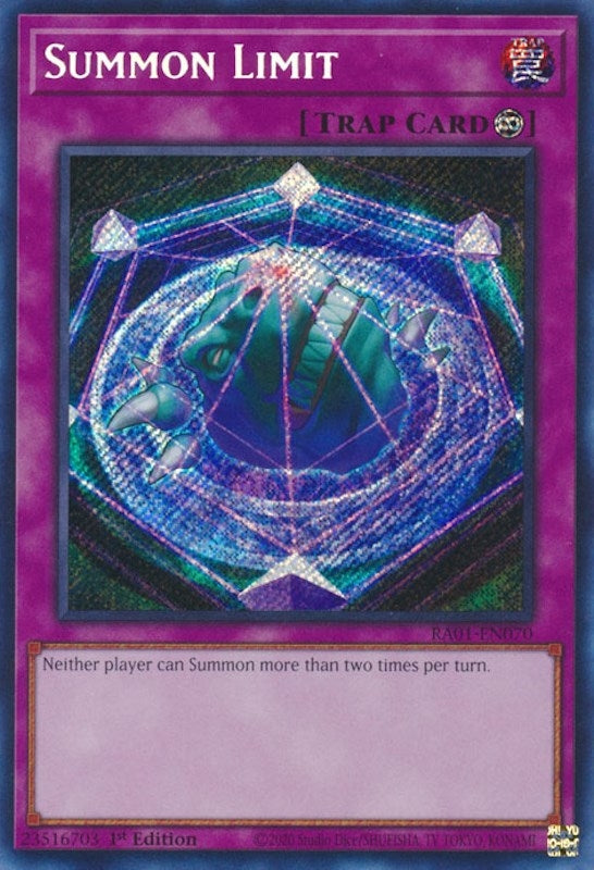 Image for Summon Limit (Secret Rare) (RA01-EN070) (25th Anniversary Rarity Collection) - YuGiOh