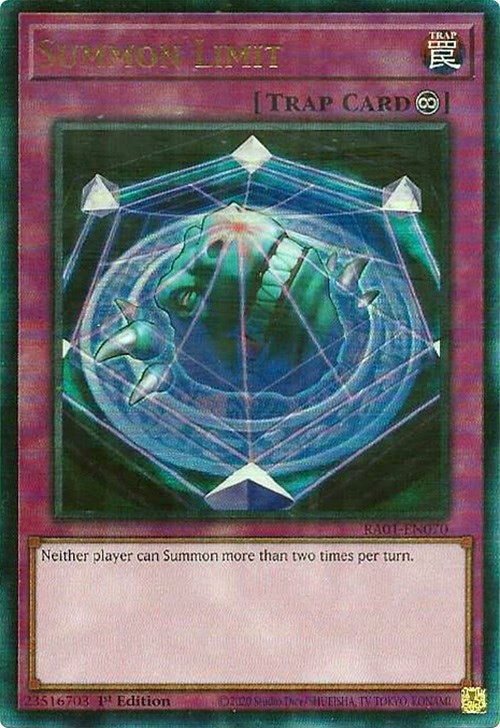 Image for Summon Limit (PUR) (RA01-EN070) (25th Anniversary Rarity Collection) - YuGiOh