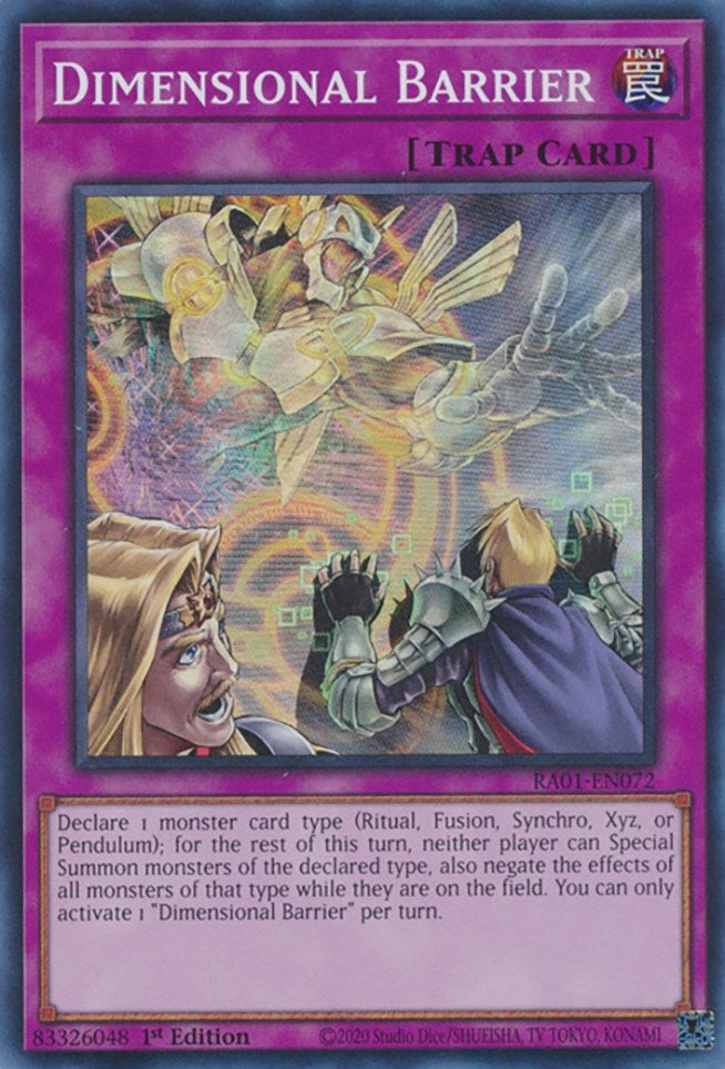 Image for Dimensional Barrier (RA01-EN072) (25th Anniversary Rarity Collection) - YuGiOh