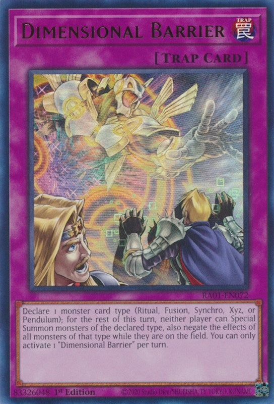 Image for Dimensional Barrier (UR) (RA01-EN072) (25th Anniversary Rarity Collection) - YuGiOh