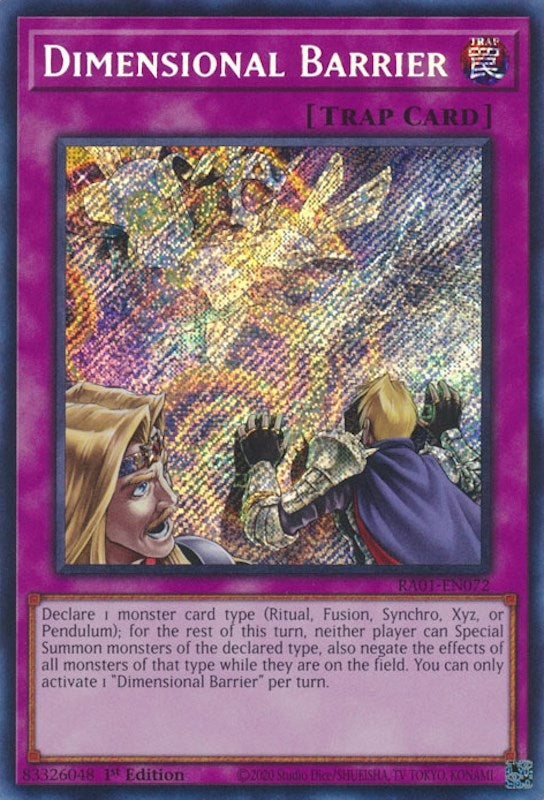 Image for Dimensional Barrier (Secret Rare) (RA01-EN072) (25th Anniversary Rarity Collection) - YuGiOh