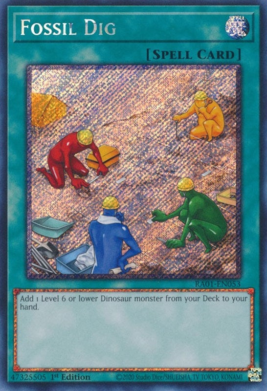 Image for Fossil Dig (Platinum Secret Rare) (RA01-EN053) (25th Anniversary Rarity Collection) - YuGiOh