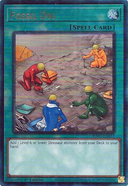 Image for Fossil Dig (PUR) (RA01-EN053) (25th Anniversary Rarity Collection) - YuGiOh