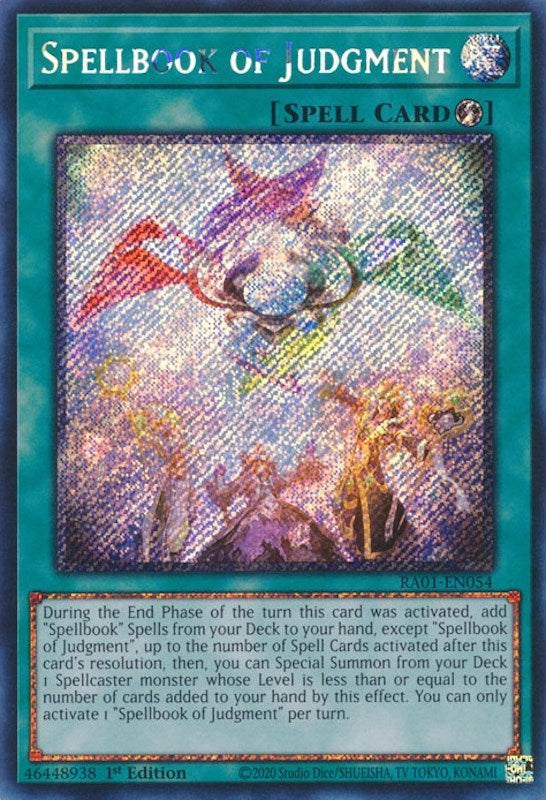 Image for Spellbook of Judgment (Platinum Secret Rare) (RA01-EN054) (25th Anniversary Rarity Collection) - YuGiOh