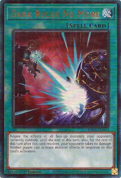 Image for Dark Ruler No More (PUR) (RA01-EN060) (25th Anniversary Rarity Collection) - YuGiOh