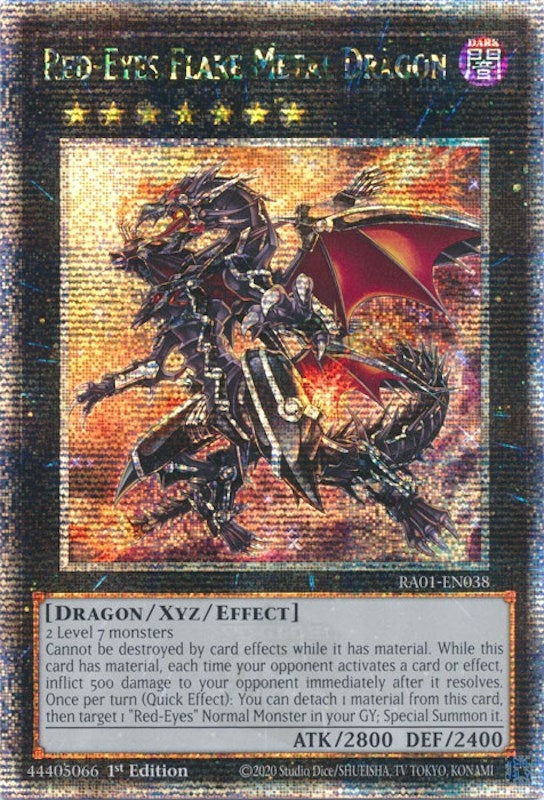 Image for Red-Eyes Flare Metal Dragon (Quarter Century Secret Rare) (RA01-EN038) (25th Anniversary Rarity Collection) - YuGiOh