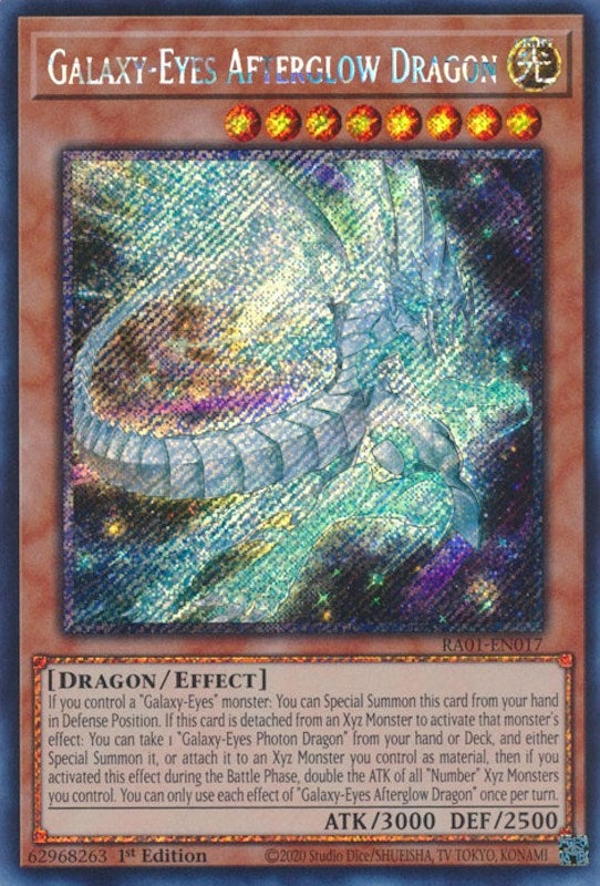 Image for Galaxy-Eyes Afterglow Dragon (Platinum Secret Rare) (RA01-EN017) (25th Anniversary Rarity Collection) - YuGiOh