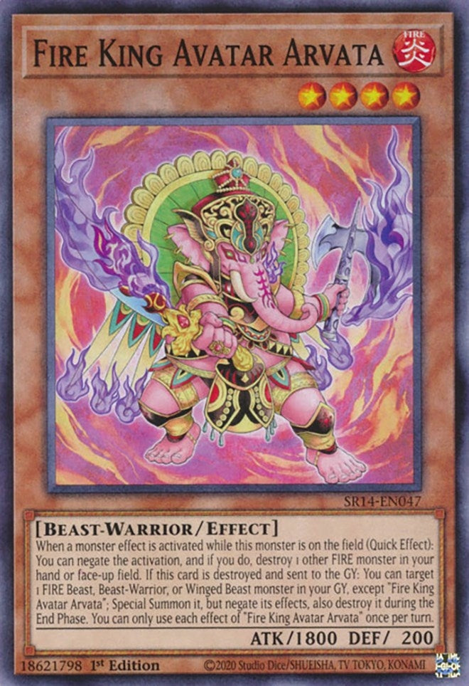 Image for Fire King Avatar Arvata (SR14-EN047) (Structure Deck: Fire Kings) - YuGiOh
