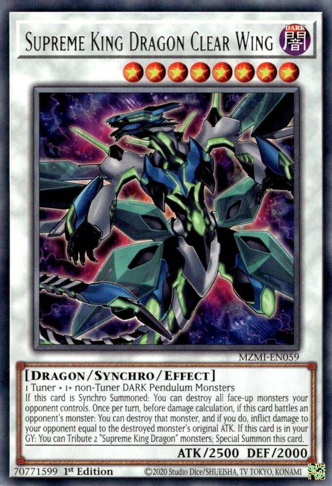 Image for Supreme King Dragon Clear Wing (MZMI-EN059) (Maze of Millennia) - YuGiOh