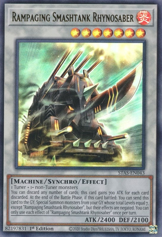 Image for Rampaging Smashtank Rhynosaber (STAS-EN043) (2-Player Starter Set) - YuGiOh