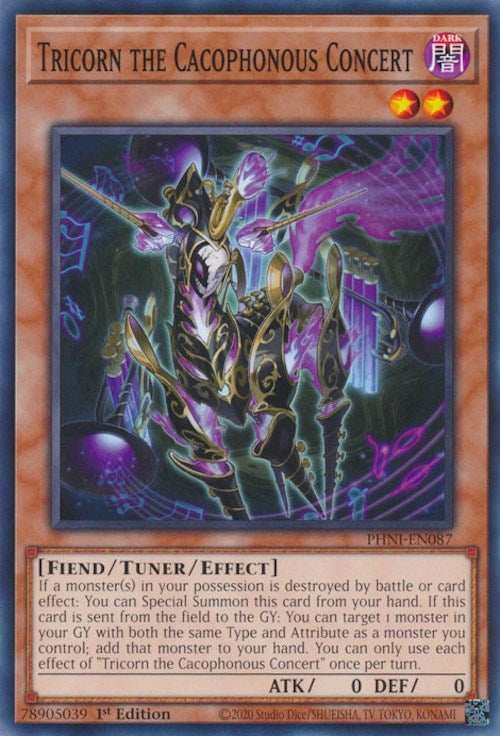 Image for Tricorn the Cacophonous Concert (PHNI-EN087) (Phantom Nightmare) - YuGiOh
