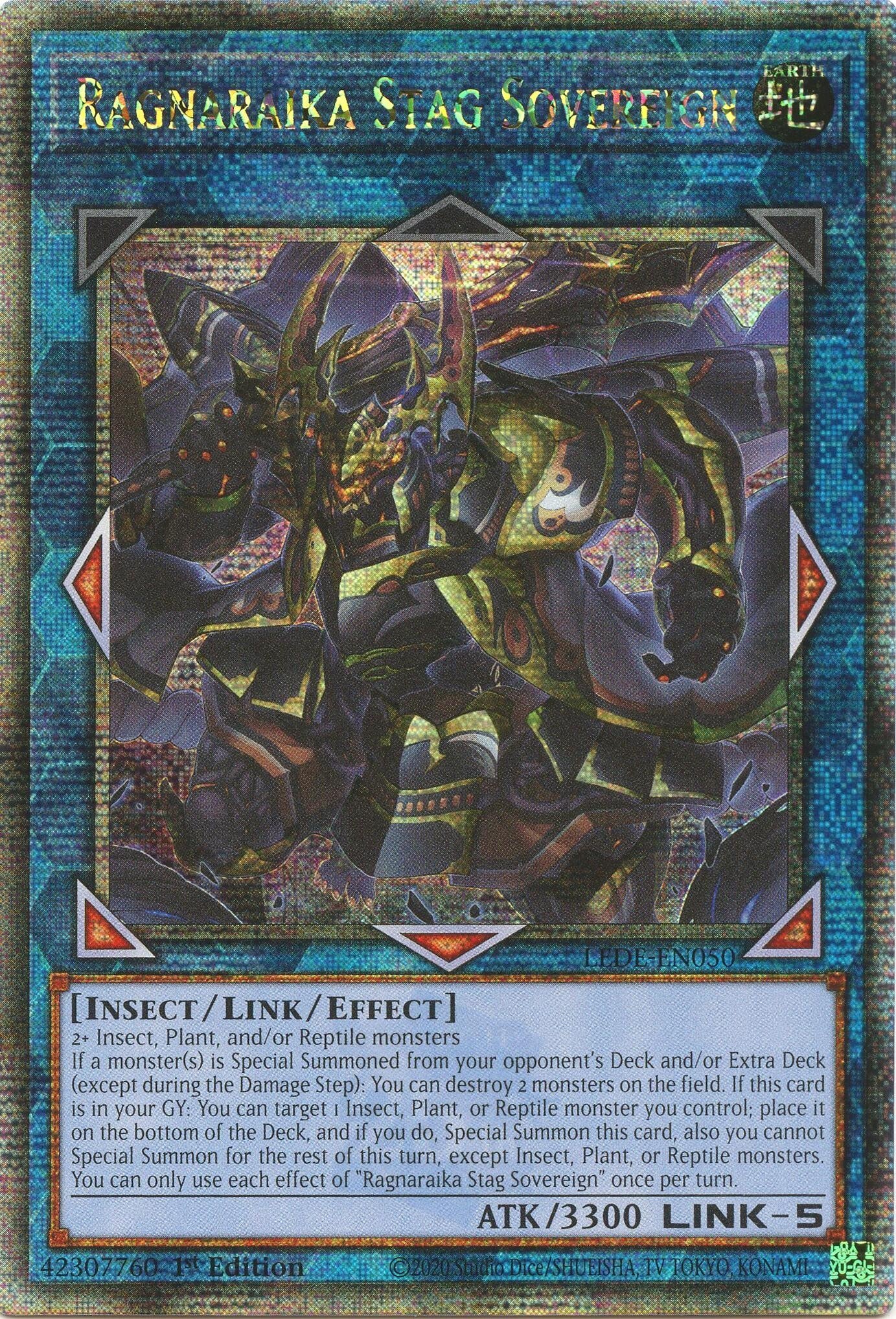 Image for Ragnaraika Stag Sovereign (Quarter Century Secret Rare) (LEDE-EN050) (Legacy of Destruction) - YuGiOh