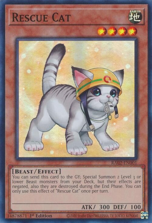 Image for Rescue Cat (Alternate Art) (RA02-EN001) (25th Anniversary Rarity Collection II) - YuGiOh