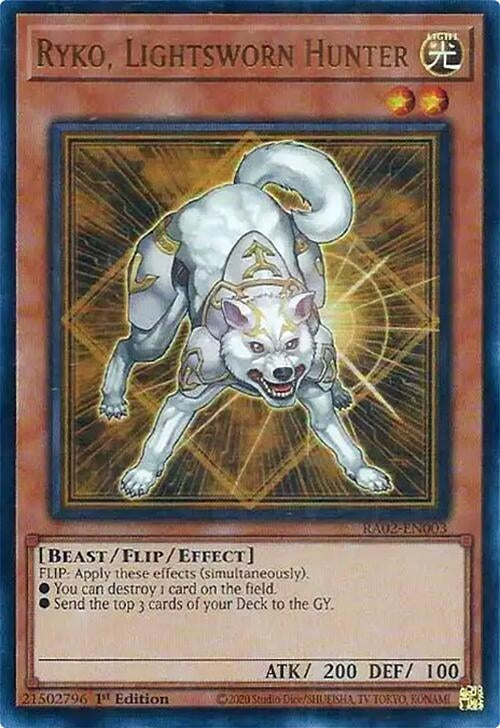 Image for Ryko, Lightsworn Hunter (UR) (RA02-EN003) (25th Anniversary Rarity Collection II) - YuGiOh