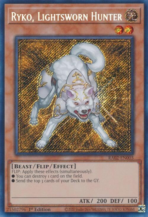 Image for Ryko, Lightsworn Hunter (Secret Rare) (RA02-EN003) (25th Anniversary Rarity Collection II) - YuGiOh