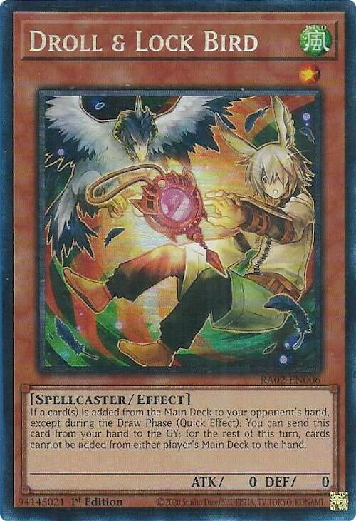 Image for Droll & Lock Bird (Alternate Art) (PCR) (RA02-EN006) (25th Anniversary Rarity Collection II) - YuGiOh