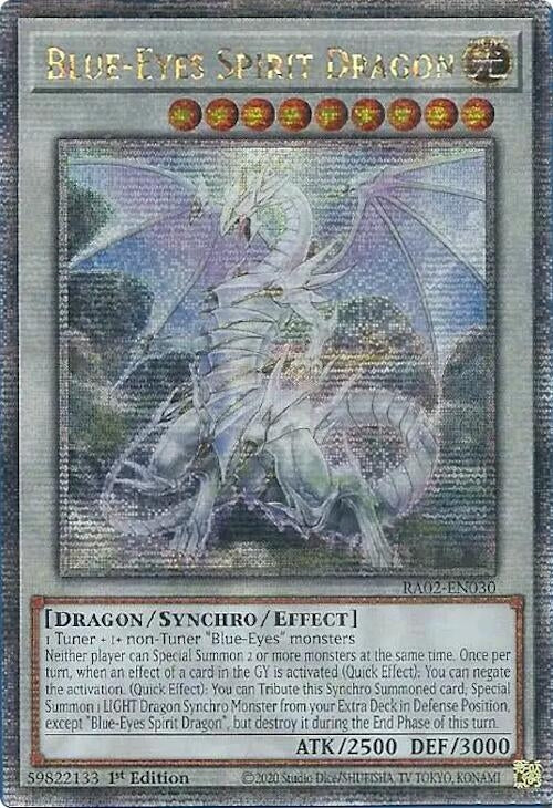 Image for Blue-Eyes Spirit Dragon (Quarter Century Secret Rare) (RA02-EN030) (25th Anniversary Rarity Collection II) - YuGiOh