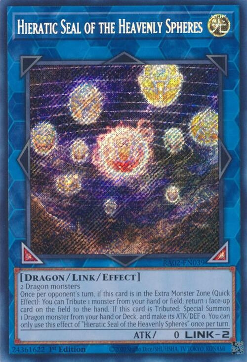 Image for Hieratic Seal of the Heavenly Spheres (Secret Rare) (RA02-EN039) (25th Anniversary Rarity Collection II) - YuGiOh