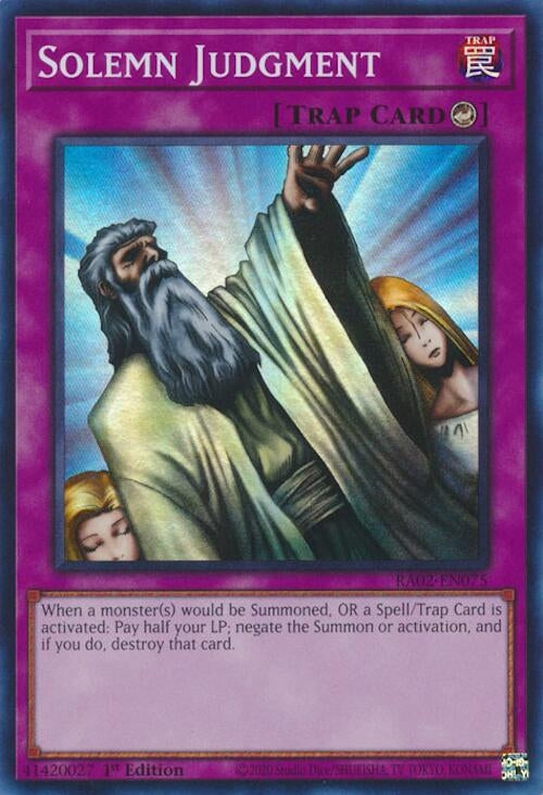 Image for Solemn Judgment (RA02-EN075) (25th Anniversary Rarity Collection II) - YuGiOh