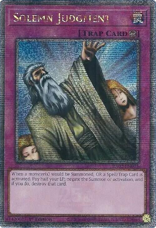 Image for Solemn Judgment (Quarter Century Secret Rare) (RA02-EN075) (25th Anniversary Rarity Collection II) - YuGiOh