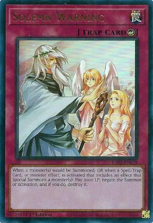 Image for Solemn Warning (UR) (RA02-EN078) (25th Anniversary Rarity Collection II) - YuGiOh
