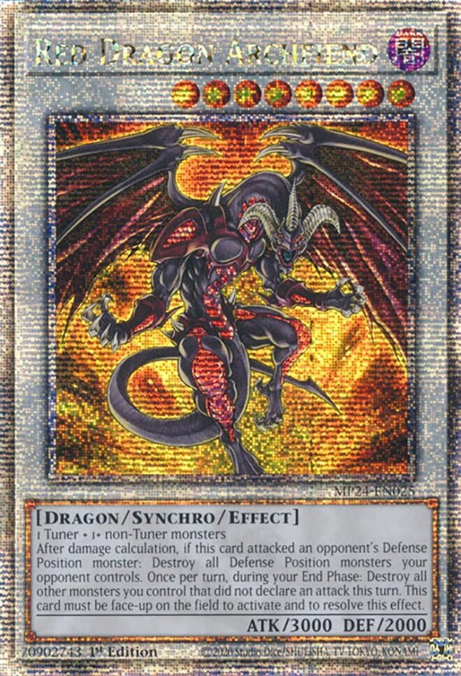 Image for Red Dragon Archfiend (Quarter Century Secret Rare) (MP24-EN025) (25th Anniversary Tin: Dueling Mirrors) - YuGiOh