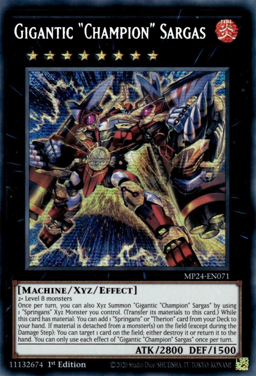 Image for Gigantic "Champion" Sargas (MP24-EN071) (25th Anniversary Tin: Dueling Mirrors) - YuGiOh