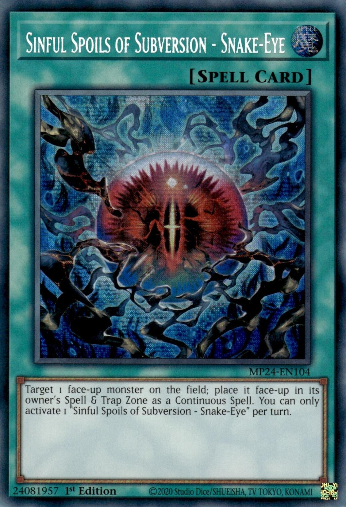 Image for Sinful Spoils of Subversion - Snake-Eye (MP24-EN104) (25th Anniversary Tin: Dueling Mirrors) - YuGiOh