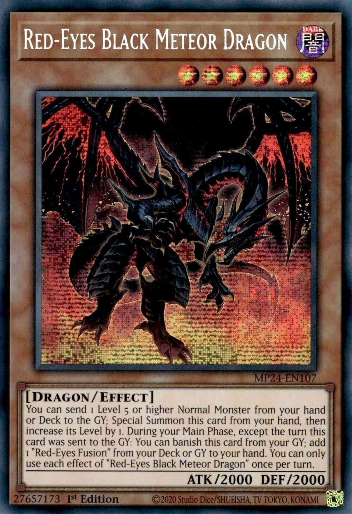 Image for Red-Eyes Black Meteor Dragon (MP24-EN107) (25th Anniversary Tin: Dueling Mirrors) - YuGiOh