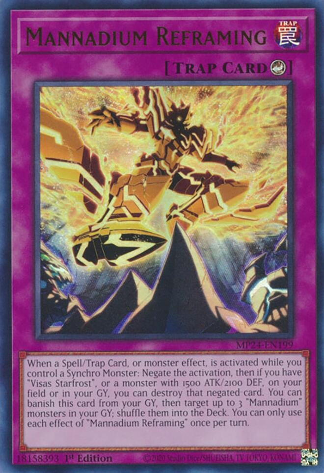 Image for Mannadium Reframing (MP24-EN199) (25th Anniversary Tin: Dueling Mirrors) - YuGiOh