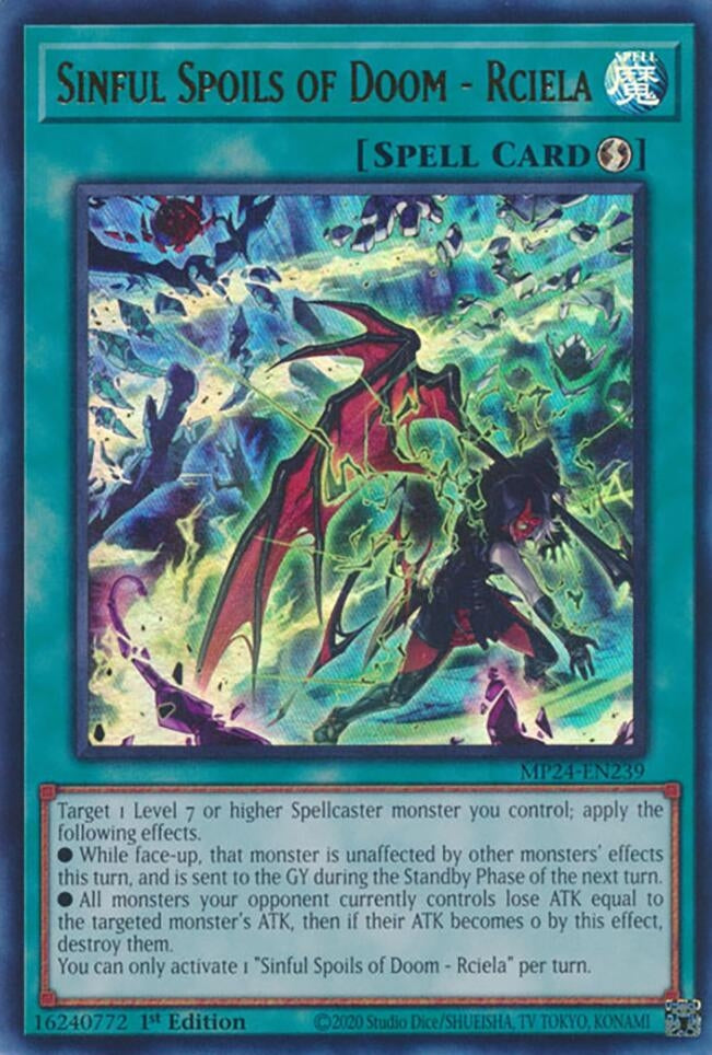 Image for Sinful Spoils of Doom - Rciela (MP24-EN239) (25th Anniversary Tin: Dueling Mirrors) - YuGiOh