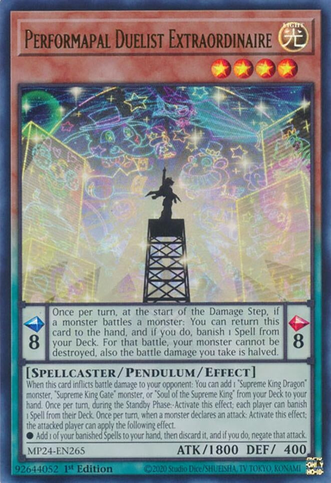 Image for Performapal Duelist Extraordinaire (MP24-EN265) (25th Anniversary Tin: Dueling Mirrors) - YuGiOh