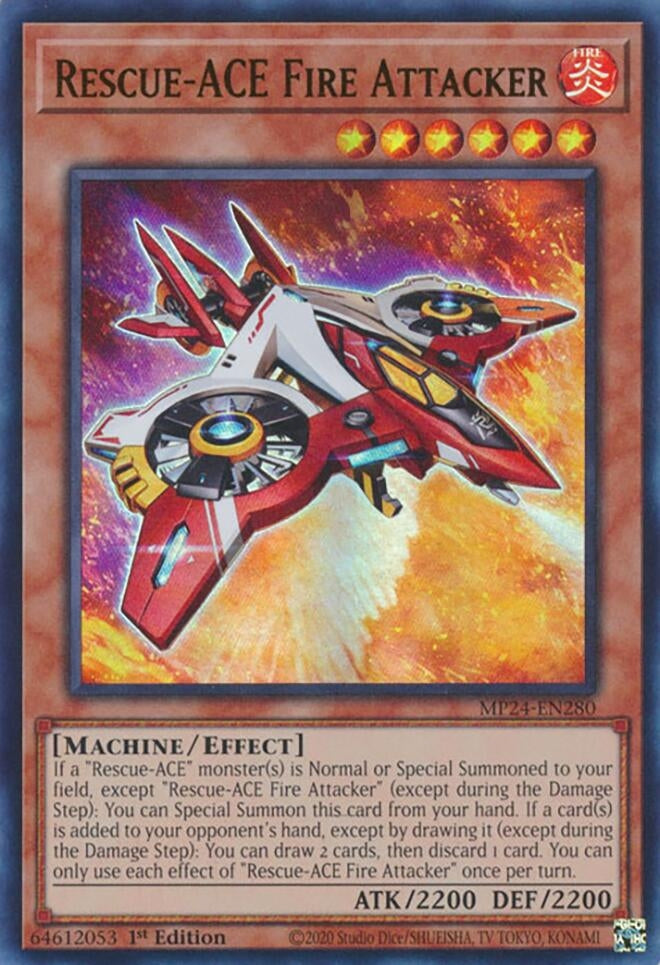 Image for Rescue-ACE Fire Attacker (MP24-EN280) (25th Anniversary Tin: Dueling Mirrors) - YuGiOh