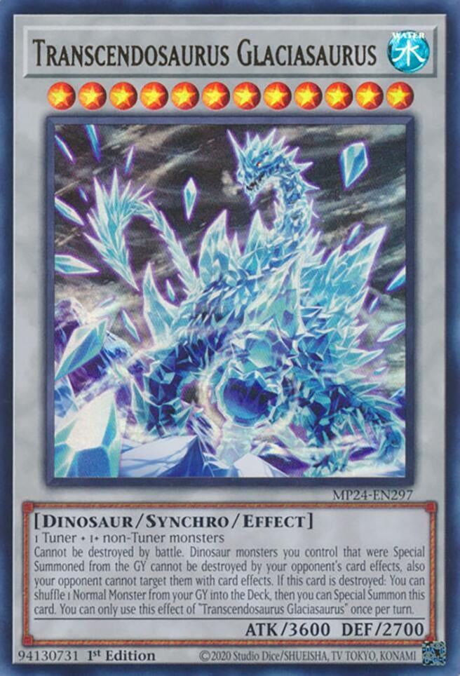 Image for Transcendosaurus Glaciasaurus (MP24-EN297) (25th Anniversary Tin: Dueling Mirrors) - YuGiOh