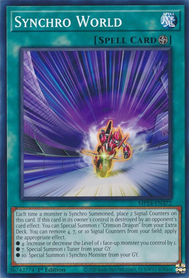 Image for Synchro World (MP24-EN372) (25th Anniversary Tin: Dueling Mirrors) - YuGiOh