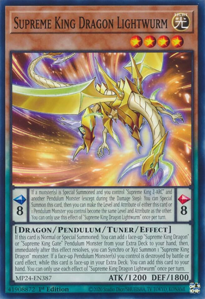 Image for Supreme King Dragon Lightwurm (MP24-EN387) (25th Anniversary Tin: Dueling Mirrors) - YuGiOh