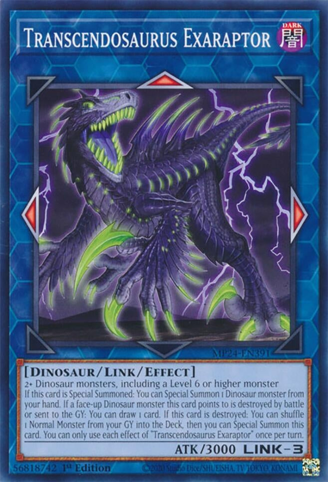 Image for Transcendosaurus Exaraptor (MP24-EN391) (25th Anniversary Tin: Dueling Mirrors) - YuGiOh