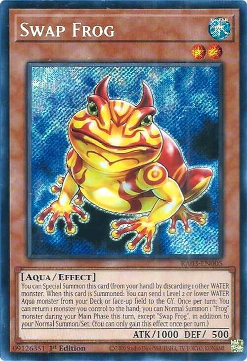 Image for Swap Frog (Secret Rare) (RA03-EN005) (Quarter Century Bonanza) - YuGiOh