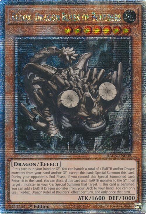 Image for Redox, Dragon Ruler of Boulders (Quarter Century Secret Rare) (RA03-EN008) (Quarter Century Bonanza) - YuGiOh
