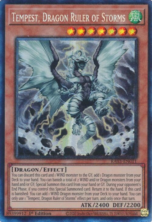Image for Tempest, Dragon Ruler of Storms (PCR) (RA03-EN011) (Quarter Century Bonanza) - YuGiOh